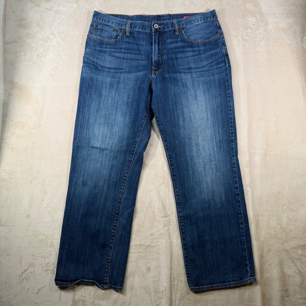 Lucky Brand‎ 361 Vintage Straight Jeans Mens 36x29 Blue Denim Dark Wash Stretch